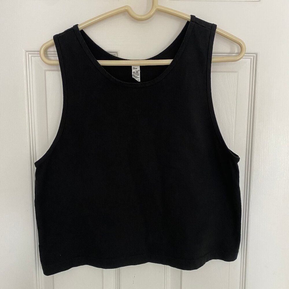 Los Angeles Apparel Garment Dye Mid-Tank  black medium